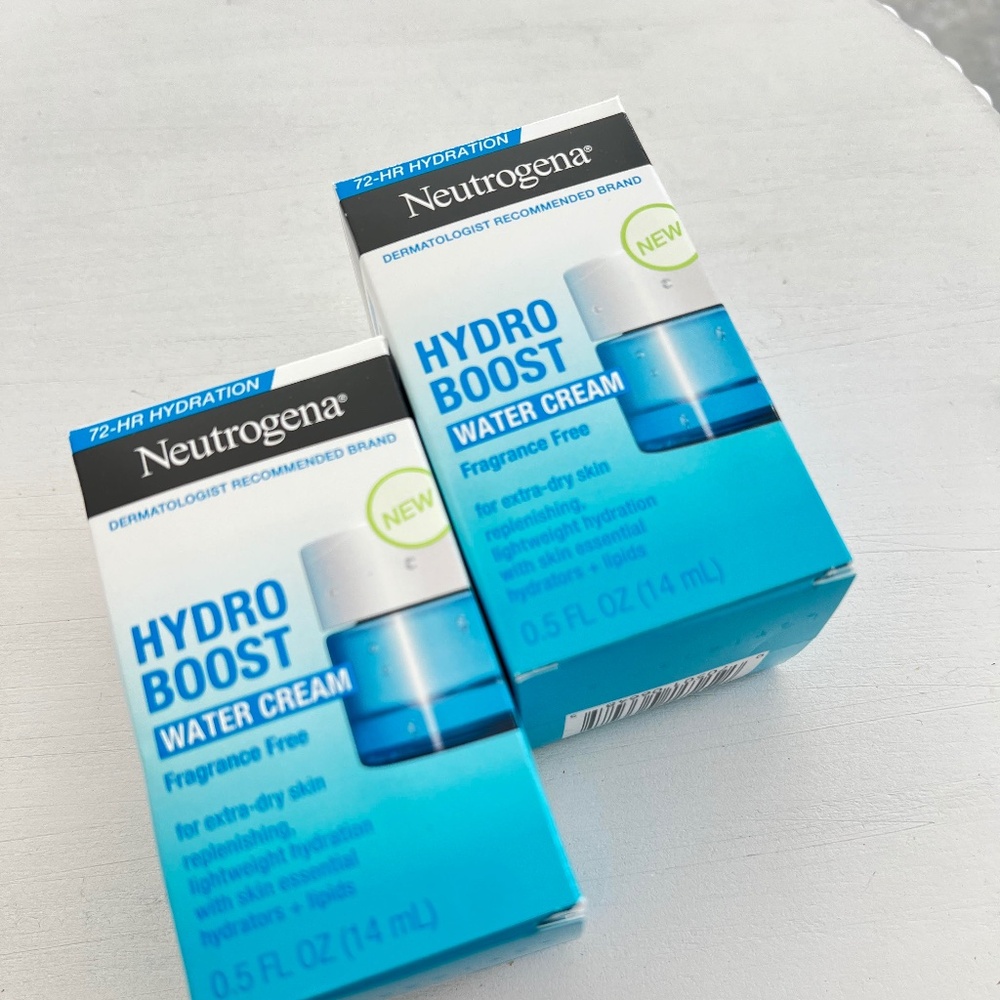 2 NEW Neutrogena Hydro Boost Hydrating Water Gel Moisturizer Travel Size/0.5oz